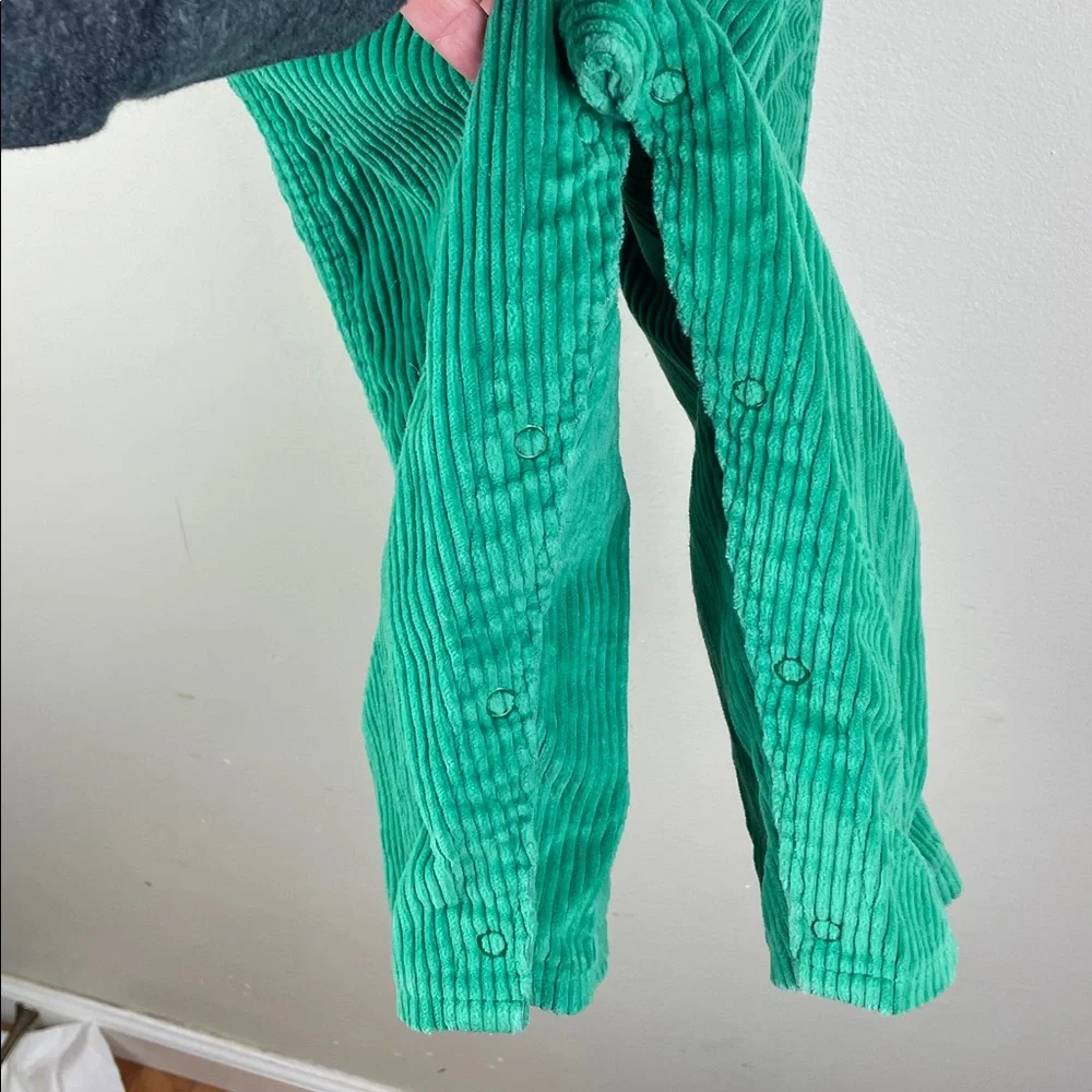 Vintage Osh Kosh B'Gosh Pony Express Green Corduroy Vestbak Overalls